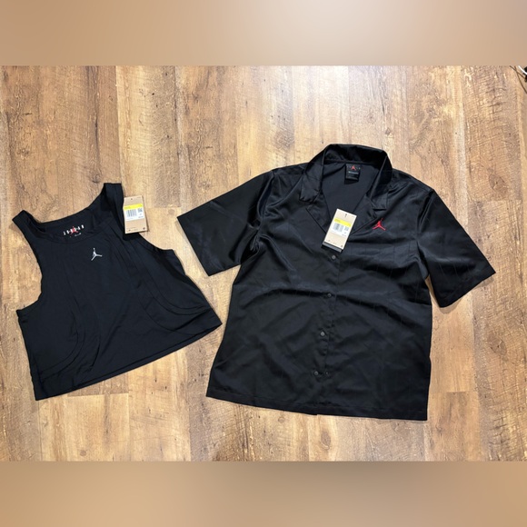 Jordan Tops - Jordan women’s small bundle NWT Black Jordan Shirt and Tank Set